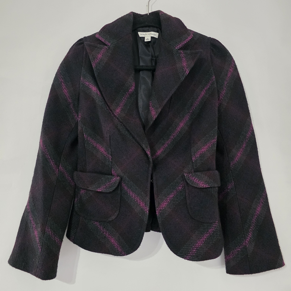 Banana Republic Vintage Women's Plaid Jacket - Multicolored - 4